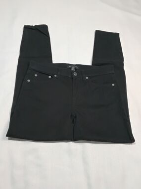 Banana Republic Black Women's Skinny Jeans Sz 27/4 Mid Rise Sateem.